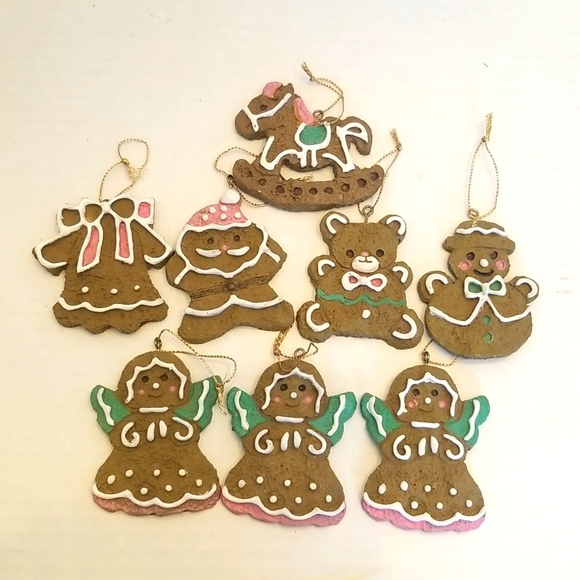 Eight Gingerbread Cookie Christmas Ornaments - Picture 2 of 8